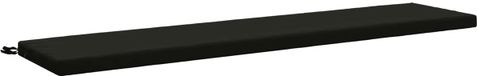 vidaXL - Coussin de banc - SOEST - 100% Polyester - Noir - 200 x 40 x 5 cm