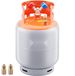 Réservoir de récupération de réfrigérant sans marque - Cylindre de réservoir de réfrigérant - Capacité 13,6 kg - Pression de service 400 psi - Acier HP295 - Ø 250 x 390 mm - Réutilisable - Orange