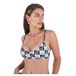 Top Hurley Top Bikini Dames - Smiley Check Scoop Front Bralette Zwart