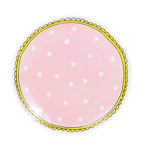 Blond Amsterdam Even Bijkletsen Gebaksbord Ø18 cm Roze