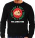 Bellatio Decorations Foute Kersttrui/sweater voor heren - not talking to you - zwart - kerstfeest XL