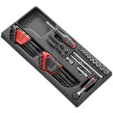 Facom Module 6-kant Metrische Doppen | 1/4" - 52 Stuks - R.161B - MOD.R161-46PB