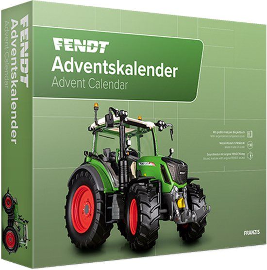 Franzis 67231 Fendt Tractor Adventskalender - Groen - Metalen Modelbouwpakket - 1:32