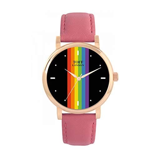 Toff London Pride Linear Black Batons Horloge - 5059656050001