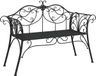 vidaXL Tuinbank 2-Aantal zitplaatsen 130 x 47 x 90 cm Staal Zwart