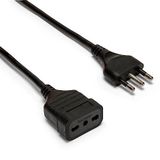 Verlengkabel Velamp Verlengkabel 3m stekker en bus 16A kabel 3g1mm² zwart