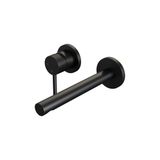 Brauer Black Carving Inbouw Wastafelmengkraan met Rechte Uitloop en Rozetten Model A2 Mat Zwart