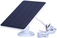 Panneau solaire Chargeur - Chargeur d'énergie - Sonnette de chargement - Câble prolongé - Puissance 4W - Blanc