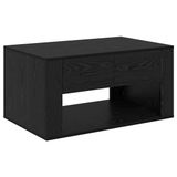 vidaXL Salontafel Zwart Eiken 80 x 50 x 40 cm Bewerkt Hout