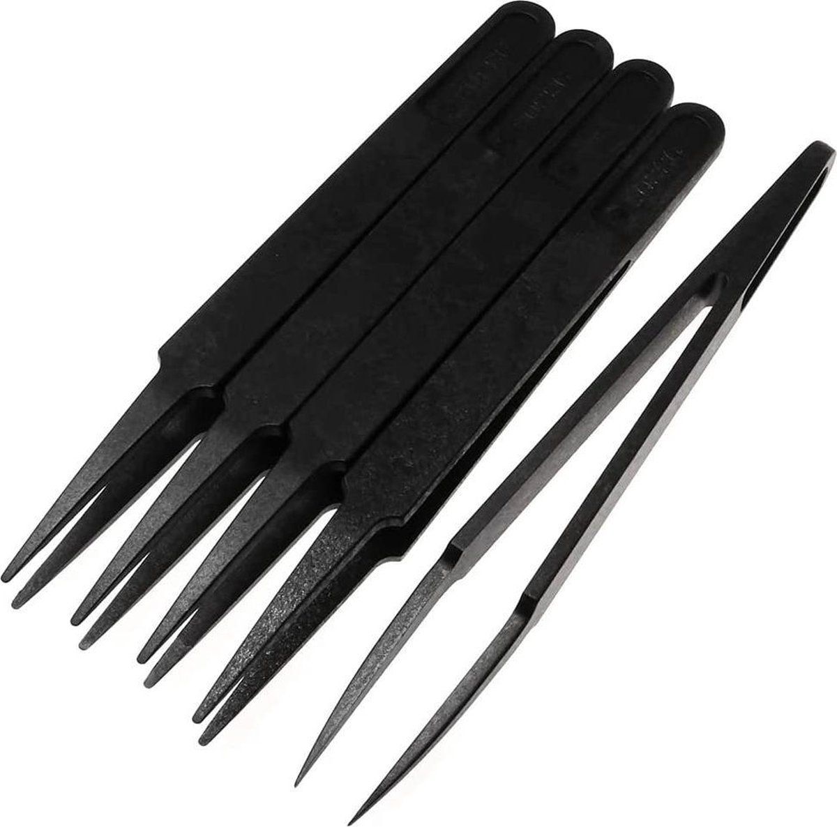Mmobiel 5 Stuks Anti-Statische Precisie Pincet Set - Zwart