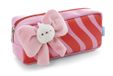 Molang 62791 Etui, 9 x 19 x 6 cm, roze etui met schattige pluchen strik, voor meisjes en vrouwen, schooltasje, kantoor- of cosmetica-etui