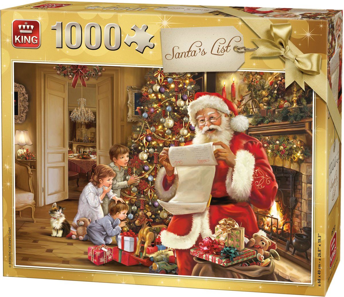 King Puzzel 1000 Stukjes SANTA'S LIST