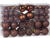 Casaria Boules de Noël - Set de 100 Mat Brillant Ø 3 4 6cm - Cuivre Brun