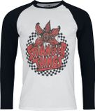 Stranger Things Checkered Circle Heren Shirt met lange mouwen - wit/zwart - S