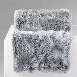 Wicotex Plaid - Dekens - Grand Foulard Bank Antartic 180x220cm Grijs Fleece deken Hoog polig - Plaidfleece