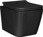 vidaXL Toilet suspendu céramique noir