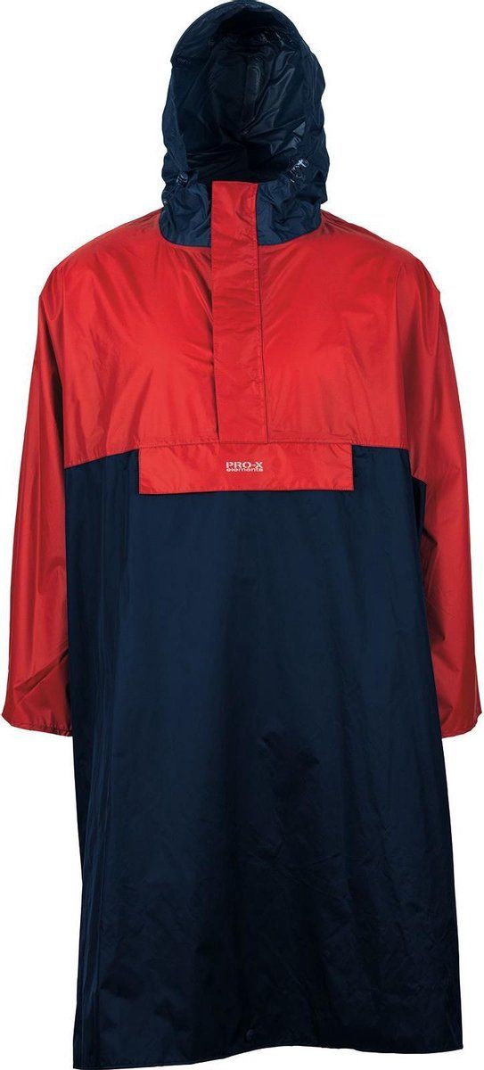 Pro-x Elements Regenponcho Davos Polyamide Navy/rood Maat Xl/xxl