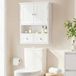 Armoire murale de salle de bain, meuble de toilette avec portes, étagère, 2 tiroirs, 50,8 x 17,8 x 66 cm, blanc