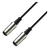 Adam Hall Cables K3MIDI0300BLK-5 Serie 3 Star MIDI-kabel, 3 m, 5-punten, zwart
