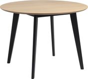 Emob Eettafel Rover Ø105 cm - eik/zwart - Industrieel