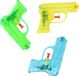Grafix Waterpistooltje/waterpistool - 3x - klein model - 11 cm - geel/groen/blauw
