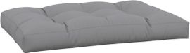 vidaXL Palletkussen 120x80x12 cm stof grijs