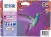 EPSON Multipack T0807 Colibri - Zwart, Geel, Cyaan, Magenta, Lichtcyaan, Lichtmagenta (C13T08074011)