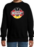 Bellatio Decorations Have fear Germany is here sweater met sterren embleem in de kleuren van de Duitse vlag - zwart - kids - Duitsland supporter / Duits elftal fan trui / EK / WK / kleding 152/164