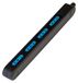 Poly Pool Pp2420.2X Stekkerdoos zonder kabel en met 4 kleine stopcontacten 10 A, zwart, 4 stopcontacten