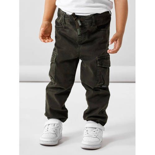 NAME IT MINI loose fit broek NMMBEN donkergroen