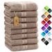 NatureMark Set van 8 Handdoeken - 100% Katoen - Absorberende en Duurzame Handdoeken, Maat 50×100 cm, Zand