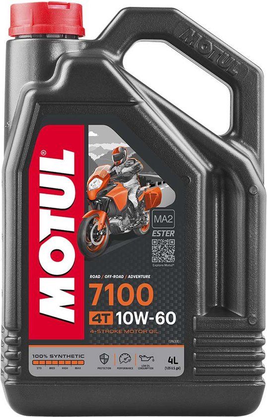 Motul 7100 10W60 4T Motor Oil - Black - 1 Liter