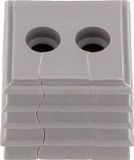 CONTA-CLIP KDS-DE 2X5-6 GR Afdichtingselement Thermoplastisch elastomeer Grijs 10 stuk(s)