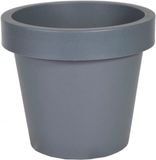 Mega Collections Plantenpot/bloempot - Kunststof - Grijs - D30 x H27 cm