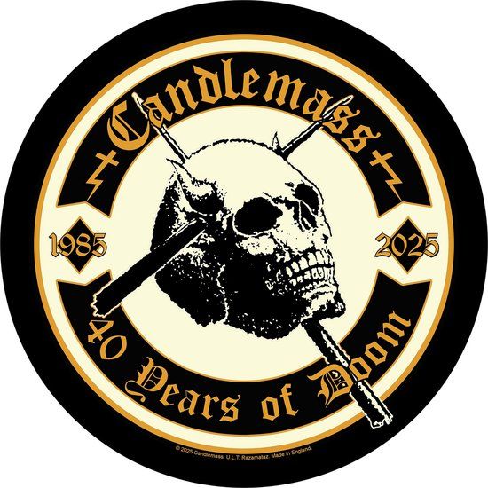 Candlemass 40 Years Of Doom Unisex Embleem - meerkleurig - Standard
