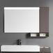 Hudson Reed Liana Miroir de salle de bain et armoire latérale 120cm x 68cm avec éclairage LED - Brun (Dark Walnut)