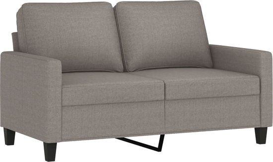 vidaXL Tweezitsbank 120 cm stof taupe