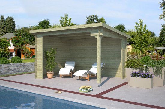 Tuinland Overkapping Lara 380x275 - Olijfgroen Geïmpregneerd