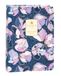 TURNOWSKY Dagkalender 13 maanden, medium, zakplanner met bladwijzers, vaste omslag en bloemengravure, 384 kleurrijke pagina's, ideaal voor school, 11 x 15,3 cm, blauw