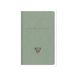 Clairefontaine 107586C - Mini Genaaid Notitieboekje Flying Spirit - 7,5x12 cm - 48 Gelinieerde Pag. Ivoorpapier 90g - Vert de Gris Omslag - 5 designs achterkant willekeurig