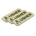 Usher 1 x 3 naamplaatje/badge, geborsteld goud, biddende handen (3 stuks)