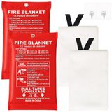 Merkloos Blusdeken Glasvezel - 1 m x 1 m - Voor vetbranden - Keuken en auto