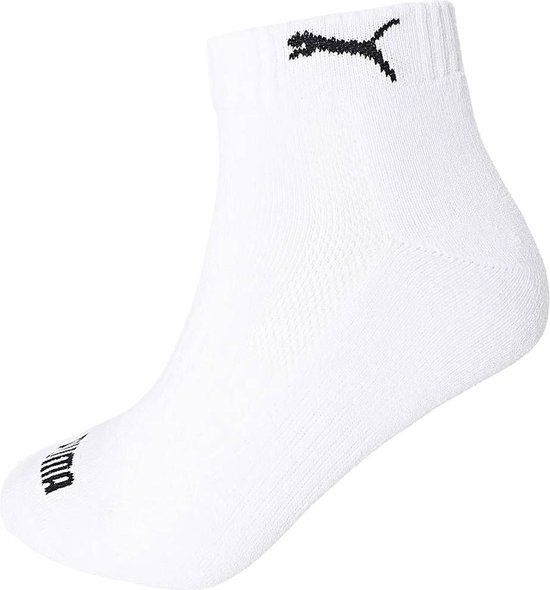 Puma Unisex Cushioned Quarter Sokken - 3 Pack - Maat 43-46 - Wit