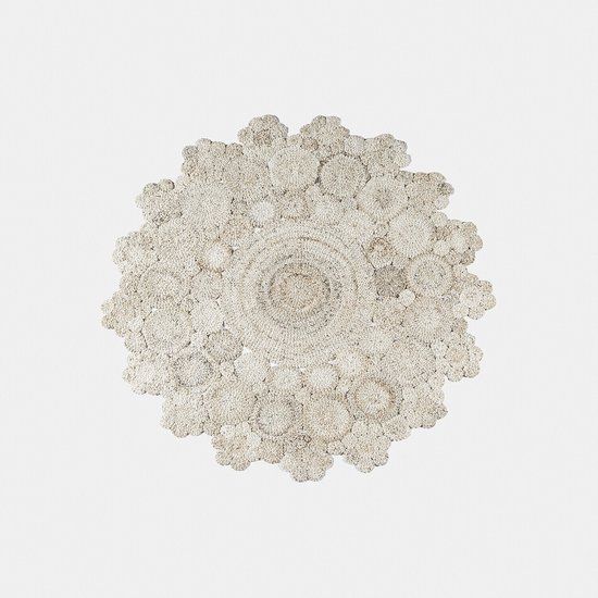 Loberon Norlinn vloerkleed voor binnen en buiten, beige, 120 cm