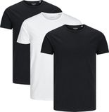Jack & Jones Heren t-shirt 3 pack Basic Zwart/Wit XL