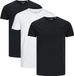 Jack & Jones Heren t-shirt 3 pack Basic Zwart/Wit XL