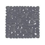 Gedy G-Lapis anti-slip spoelbak met zuignappen, afmetingen: 26 x 26 cm, badmat van kunsthars, grijs, design R&S, gemaakt in Italië, machinewasbaar, 2 jaar garantie, effen