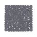 Gedy G-Lapis anti-slip spoelbak met zuignappen, afmetingen: 26 x 26 cm, badmat van kunsthars, grijs, design R&S, gemaakt in Italië, machinewasbaar, 2 jaar garantie, effen