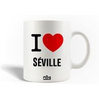 Maniacase Keramische mok Ik hou van de stad Sevilla in Spanje
