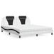 Maison Exclusive - Lit « Viana » avec matelas blanc et noir, 180 x 200 cm, simili cuir